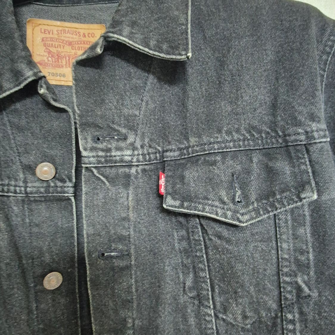 90s 리바이스 블랙 데님자켓 70506 상품이미지5