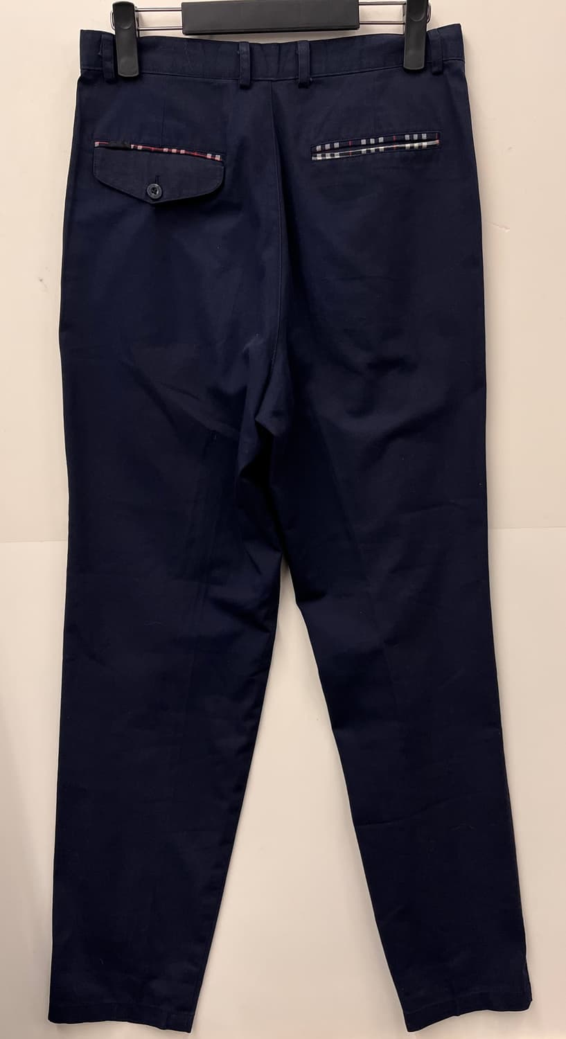 버버리 코튼팬츠 네이비 상품이미지3