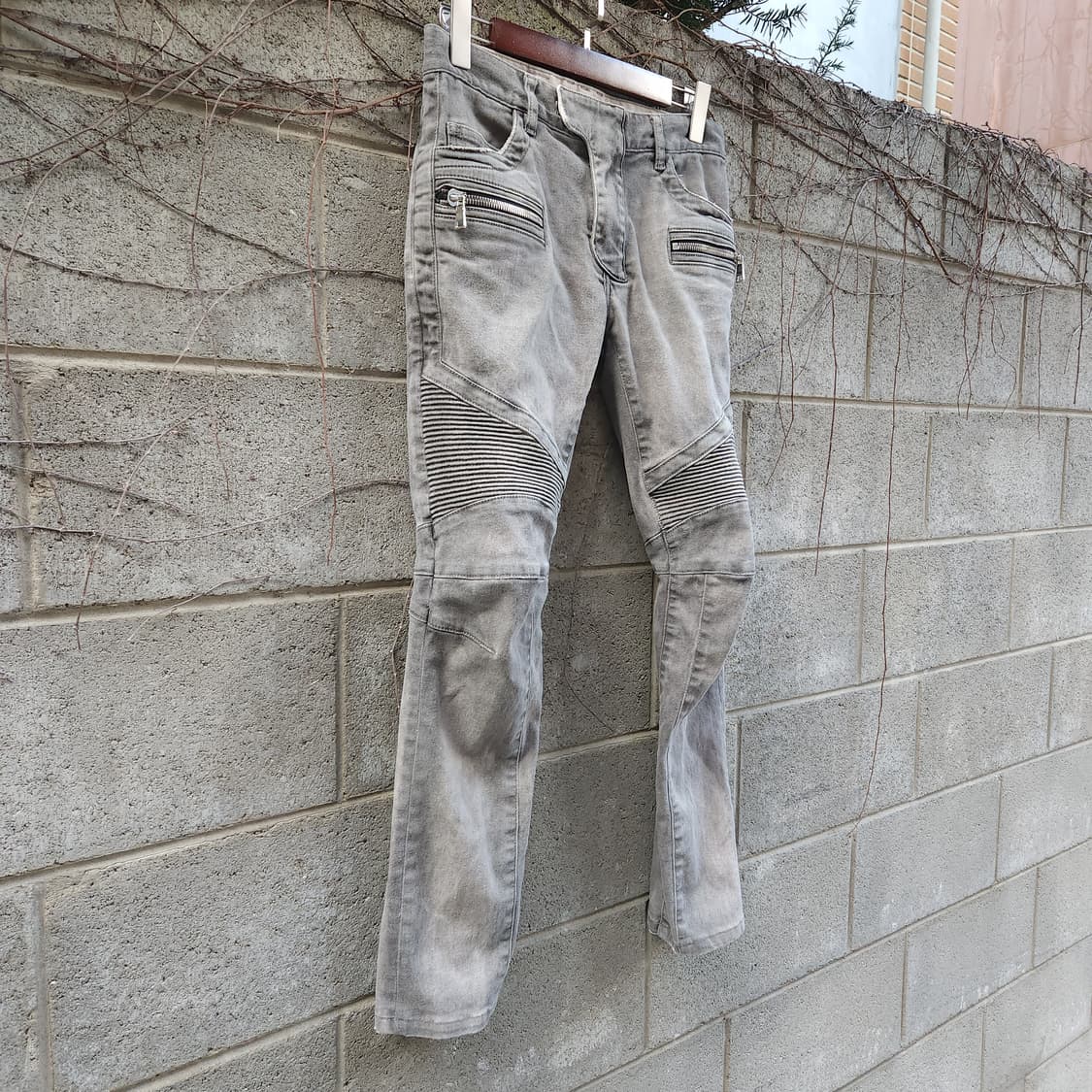 [28] BALMAIN 그레이 바이커 데님팬츠 상품이미지4