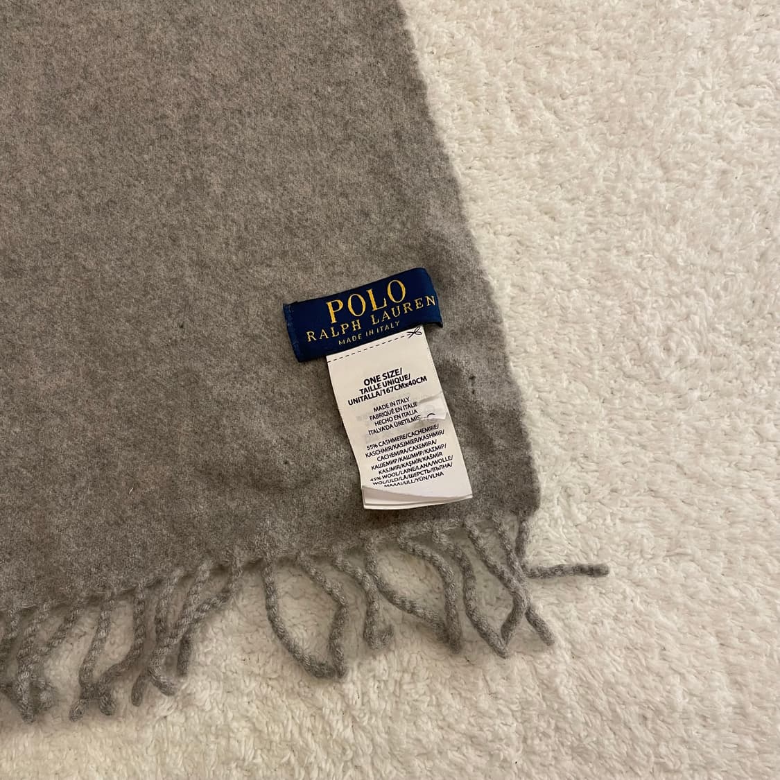 폴로 라이트그레이 머플러 상품이미지1