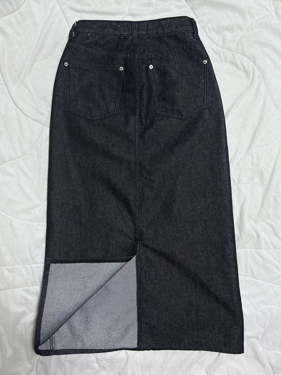 하구미 모리걸 생지 데님 롱스커트 상품이미지3