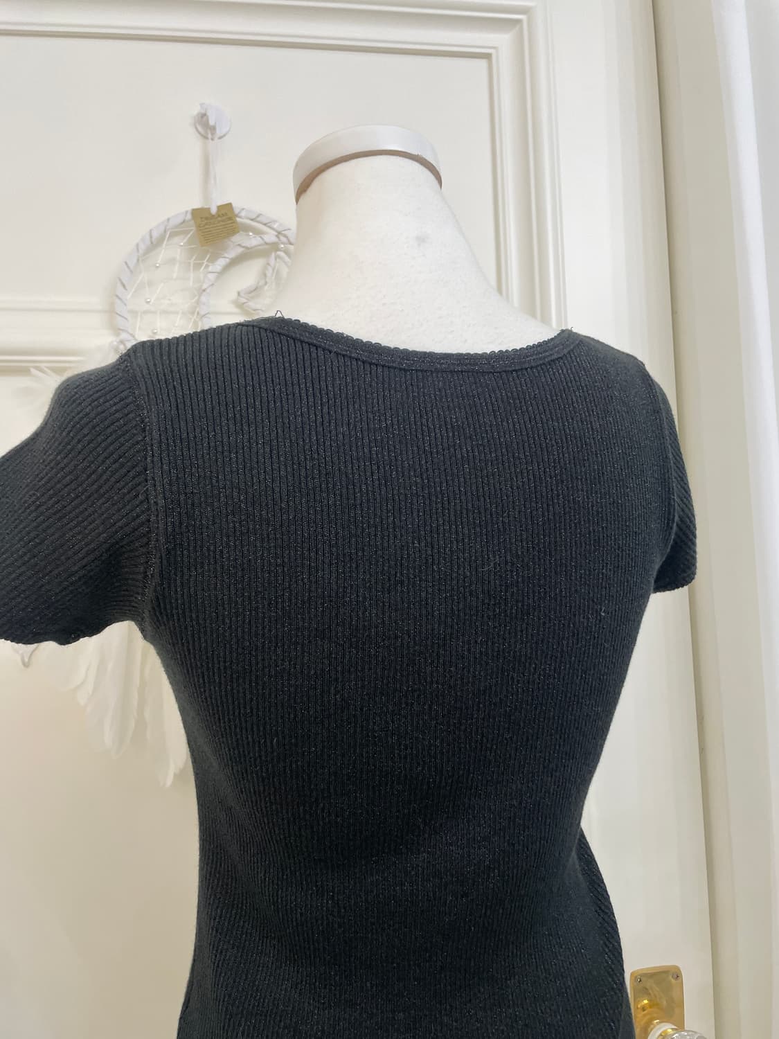 black twinkle span basic top(size-M) 상품이미지4