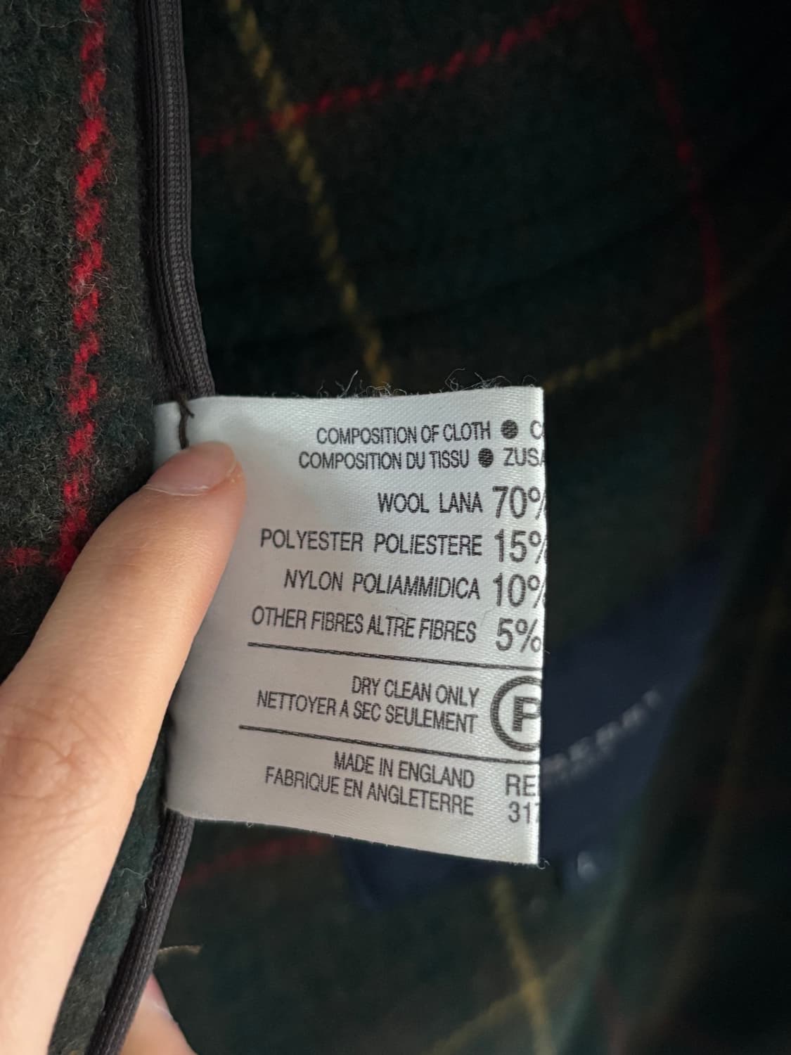 Burberry 버버리 다크 카키 울 더플 코트 상품이미지7