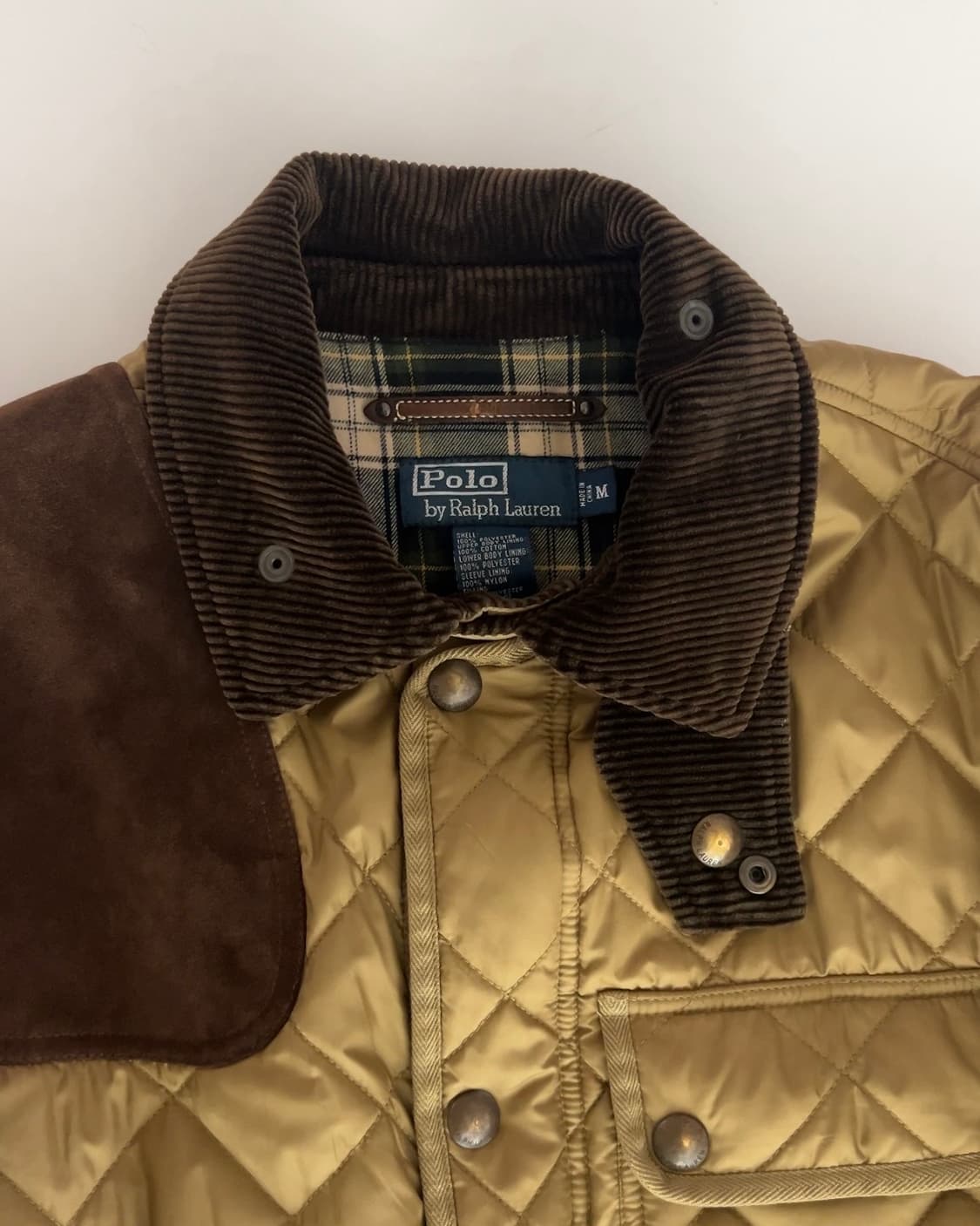 폴로 랄프로렌 브라운 캠튼 퀼팅 자켓 M 상품이미지3