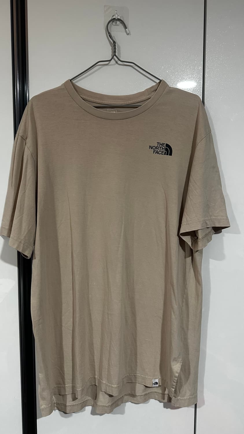 노스페이스 베이지 반팔 티셔츠 L 상품이미지1