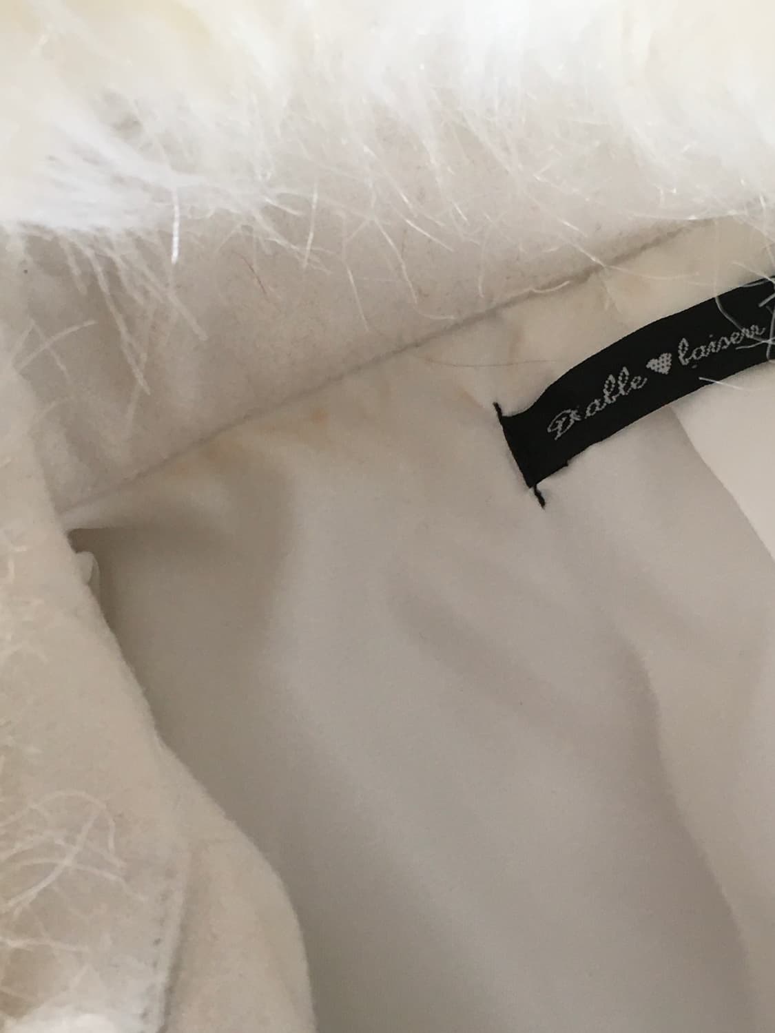 화이트 금장 퍼 코트 라떼 히메 갸루 러블리 로걀 모리 빈티지 상품이미지3