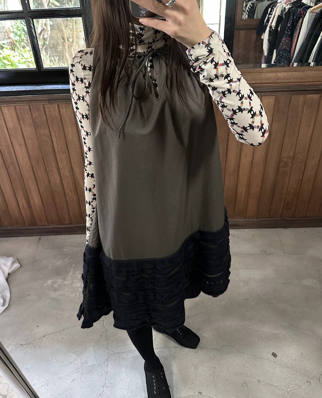 SACAI mixed layered dress 상품이미지2