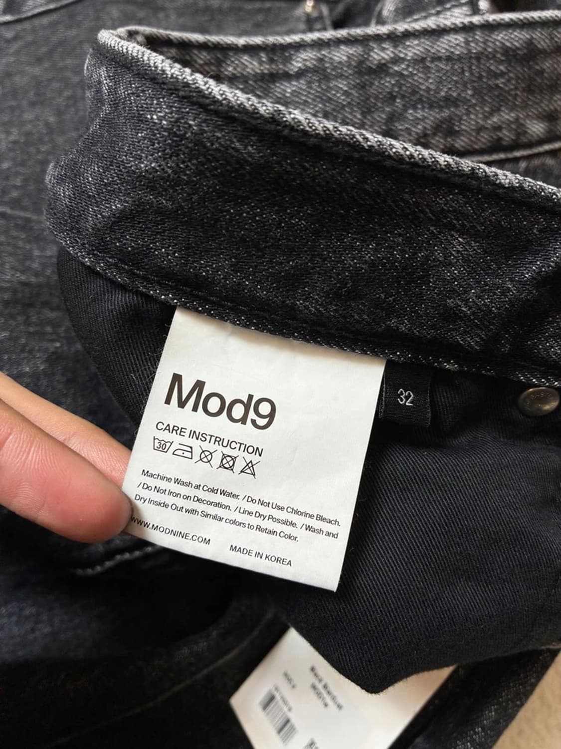 모드9 mod9 블랙 스타더스트 스트레이트 데님 팬츠 PN7655 상품이미지8