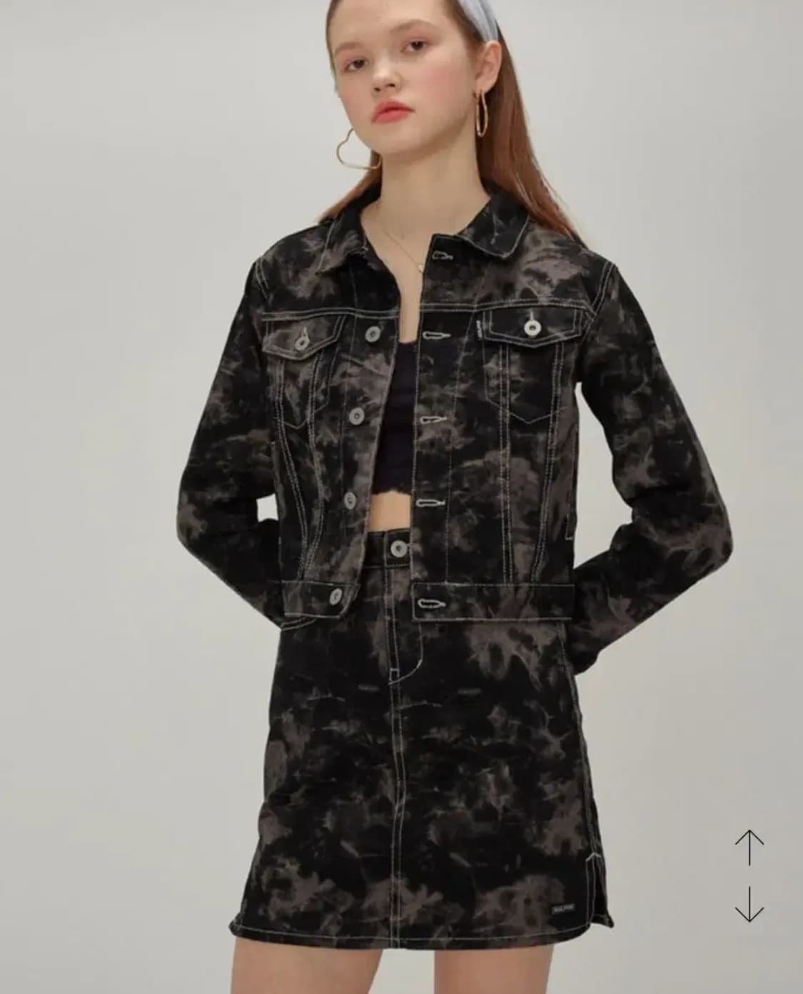 스컬프터 타이다이 스커트 셋업 상품이미지1