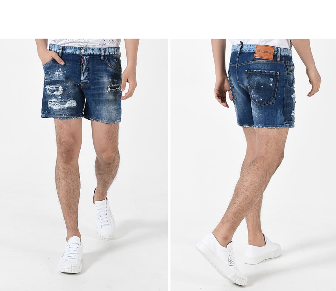 Dsquared2 디스퀘어드  워싱 와이드 데님 반바지 상품이미지1