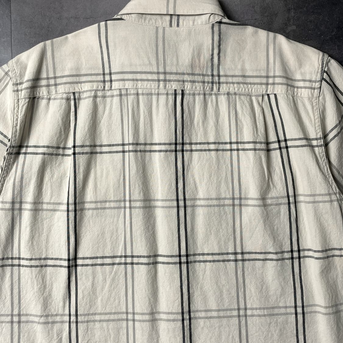 CARHARTT 칼하트 아이보리 체크 다운버튼 반팔 워크셔츠 A01080 상품이미지8