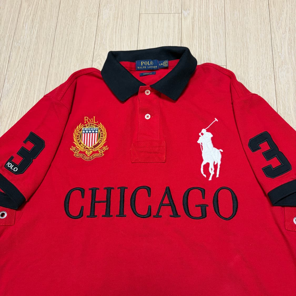 폴로 랄프로렌 치프키프 시카고 화이트 빅포니 PK 반팔 카라티 상품이미지3