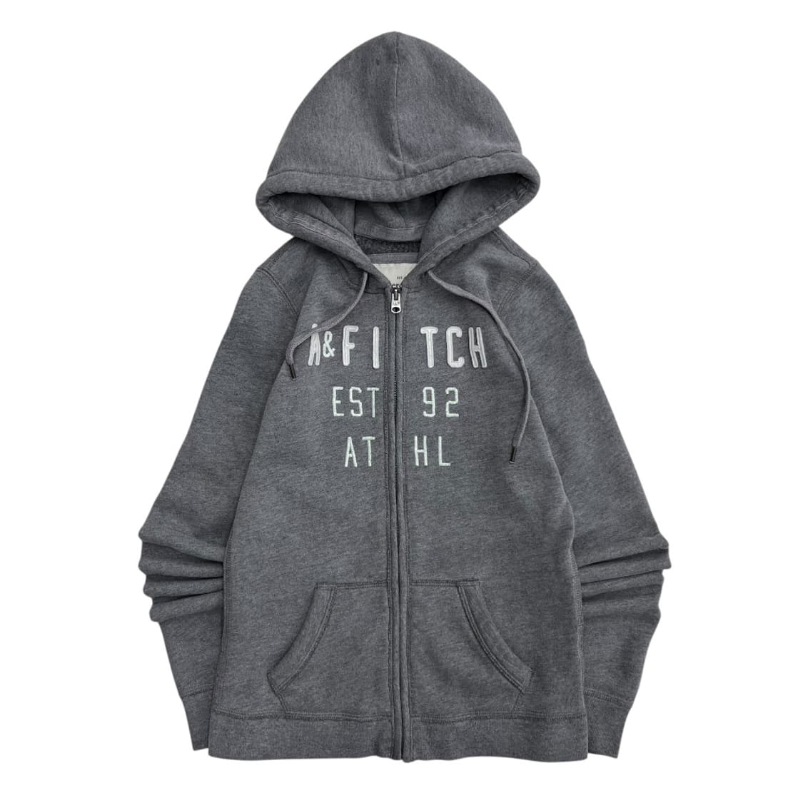 아베크롬비 딱붙핏 글리터 센터로고 그레이 후드집업 S 상품이미지2