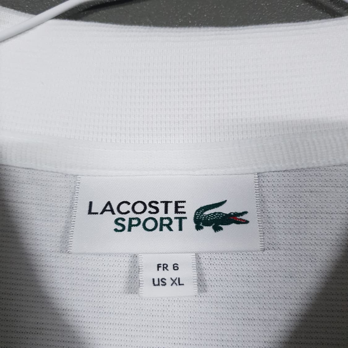 110) 라코스테 신형 초경량 테니스 폴로 셔츠 화이트 크록 반팔 카라티 상품이미지6