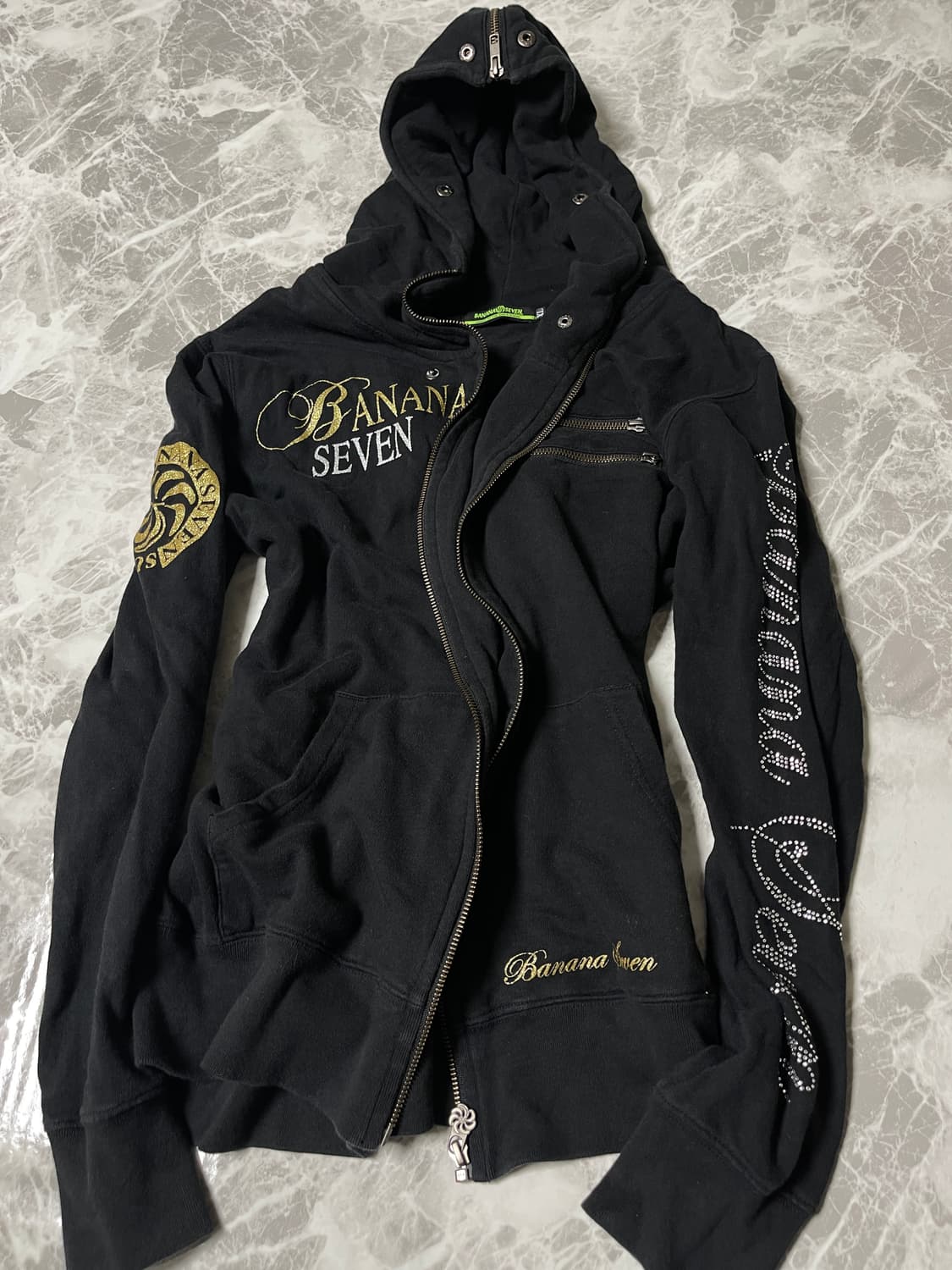 (Banana seven)y2k printing zip up hoody 상품이미지3