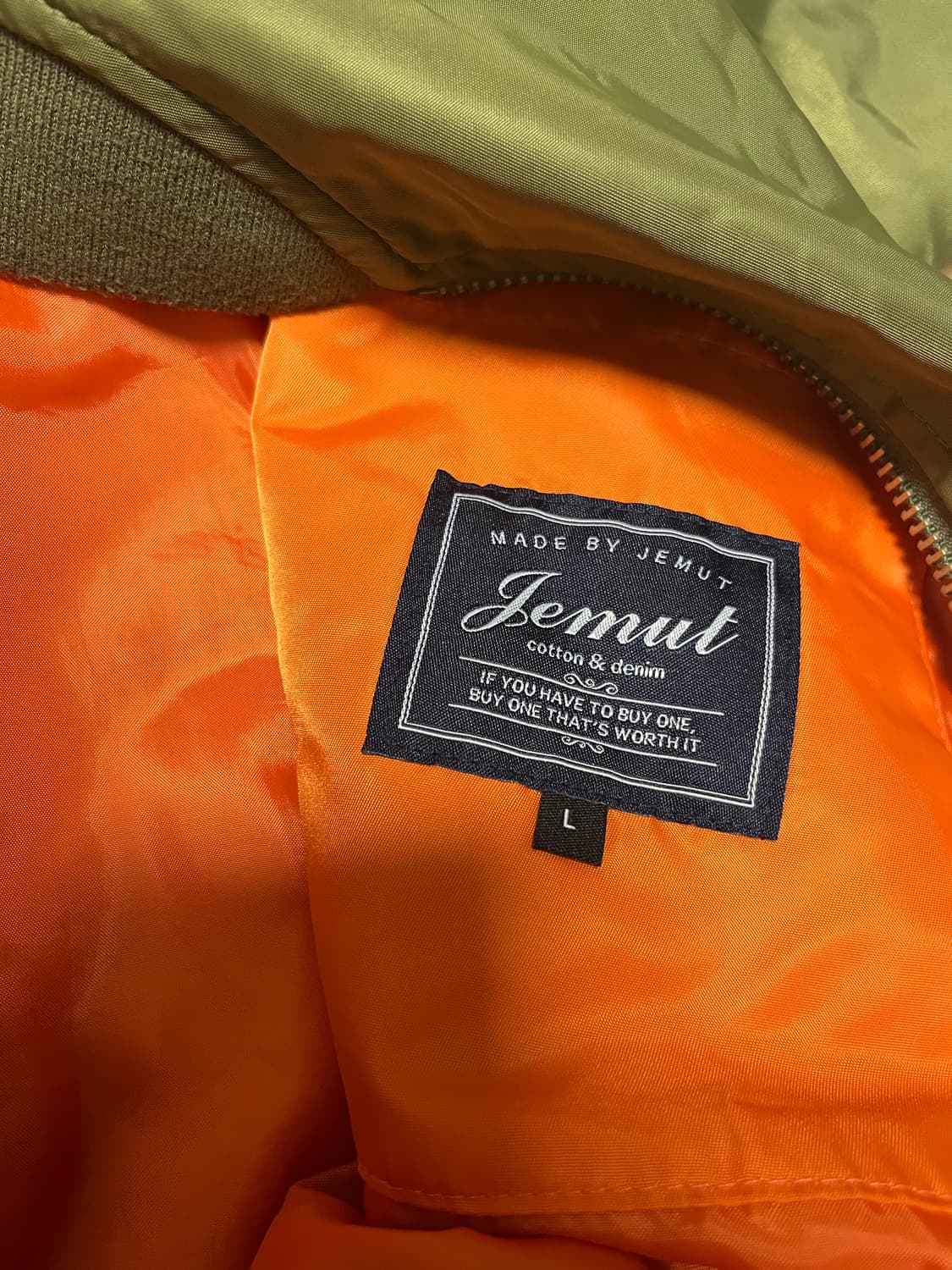 제멋 ma-1 항공점퍼 카키 상품이미지3