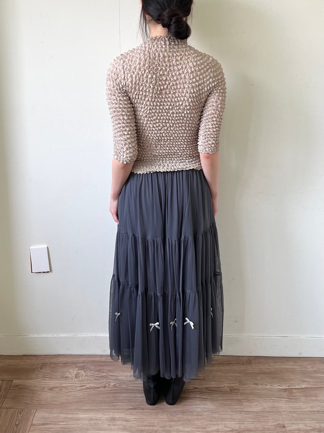 Japan vtg 플리츠 탑 상품이미지8