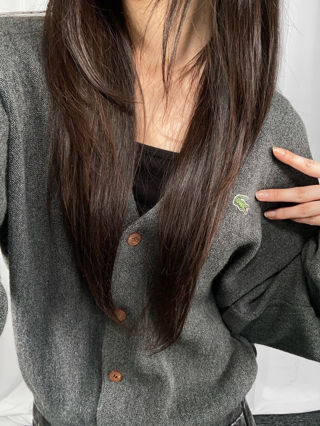 라코스테 그레이 가디건 상품이미지1