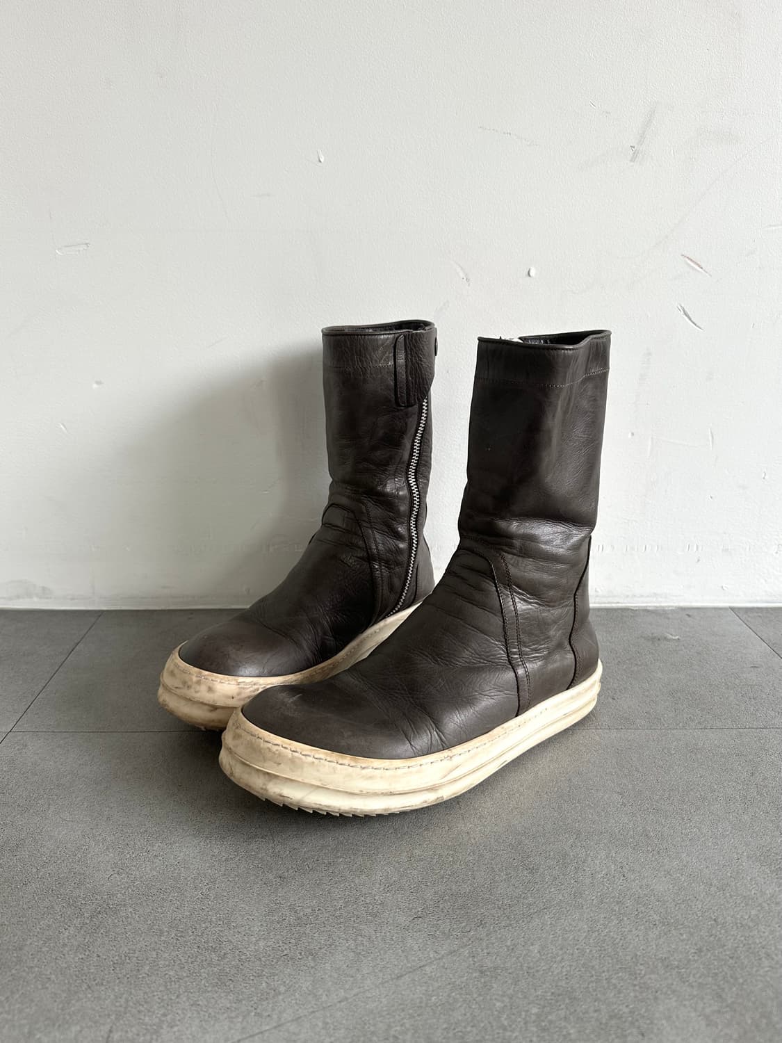 릭오웬스 AW16 아카이브 하이탑 부츠 카키 상품이미지1