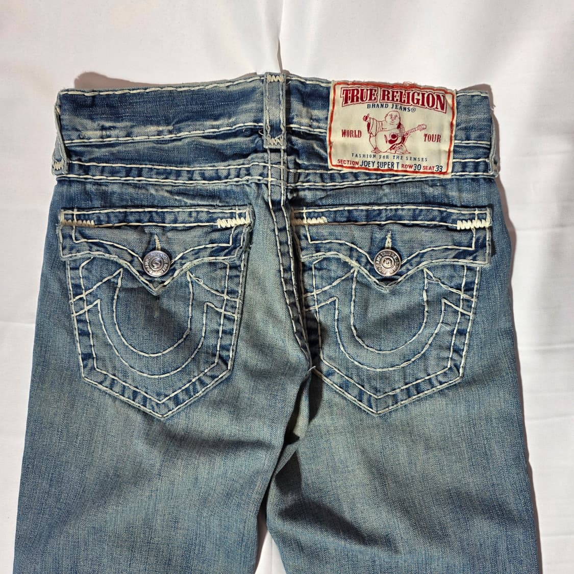 [30]트루릴리전 USA 화이트 스티치 부츠컷 데님팬츠 상품이미지7