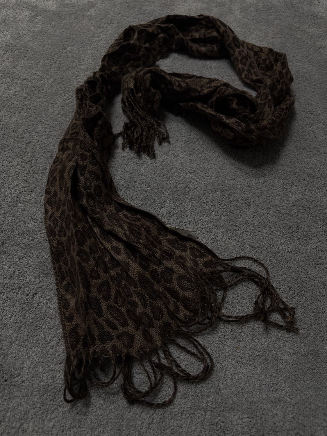 Vintage v-kei punk mood leopard scarf 상품이미지2