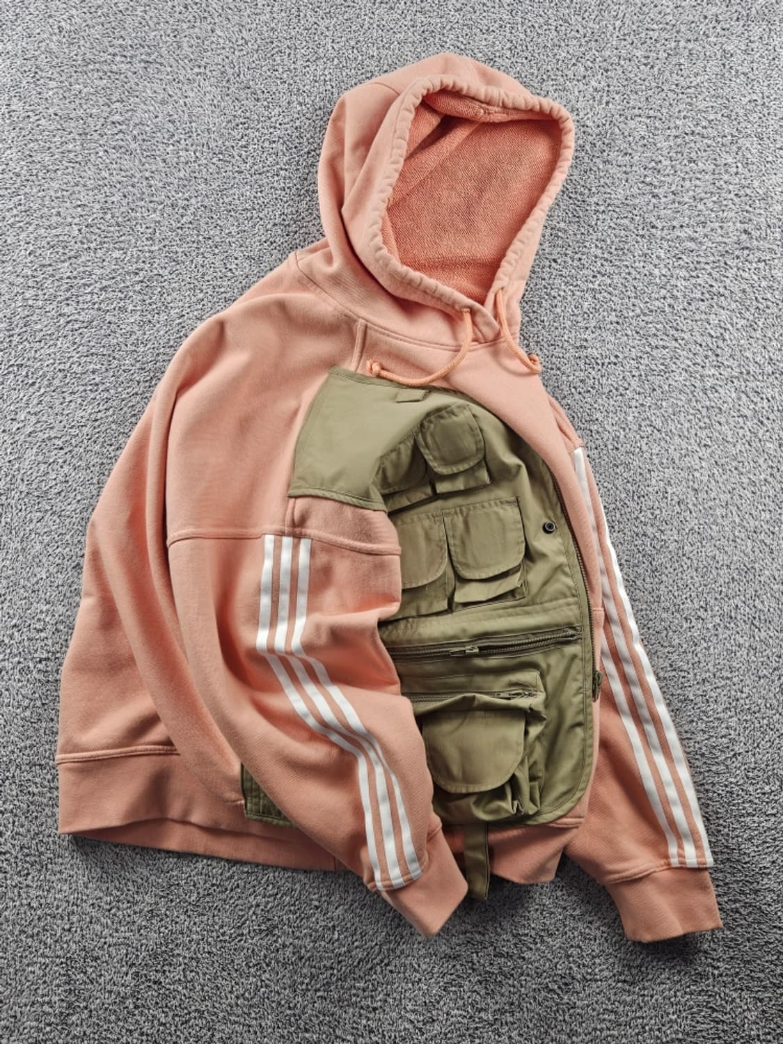 아디다스 포켓 베스트 커스텀 스웻 후드 티셔츠 ( L ) / 10992 상품이미지4