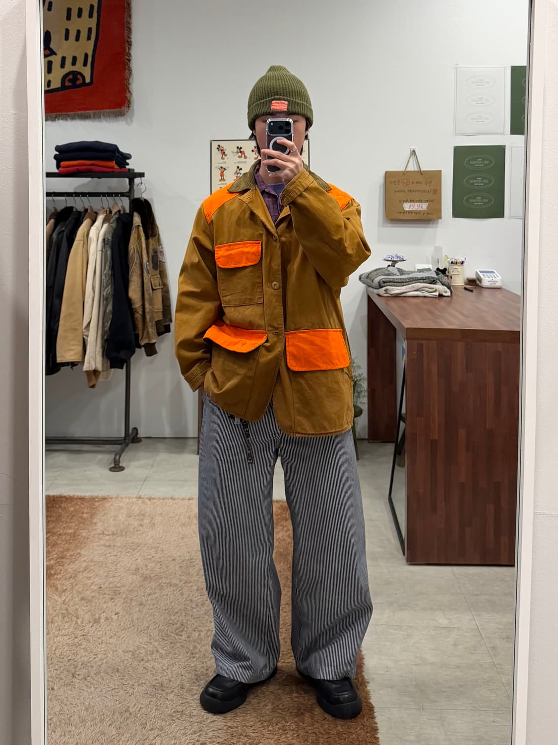 80s Softbak 빈티지 캔버스 모호크 헌팅 자켓 (made USA) 상품이미지2