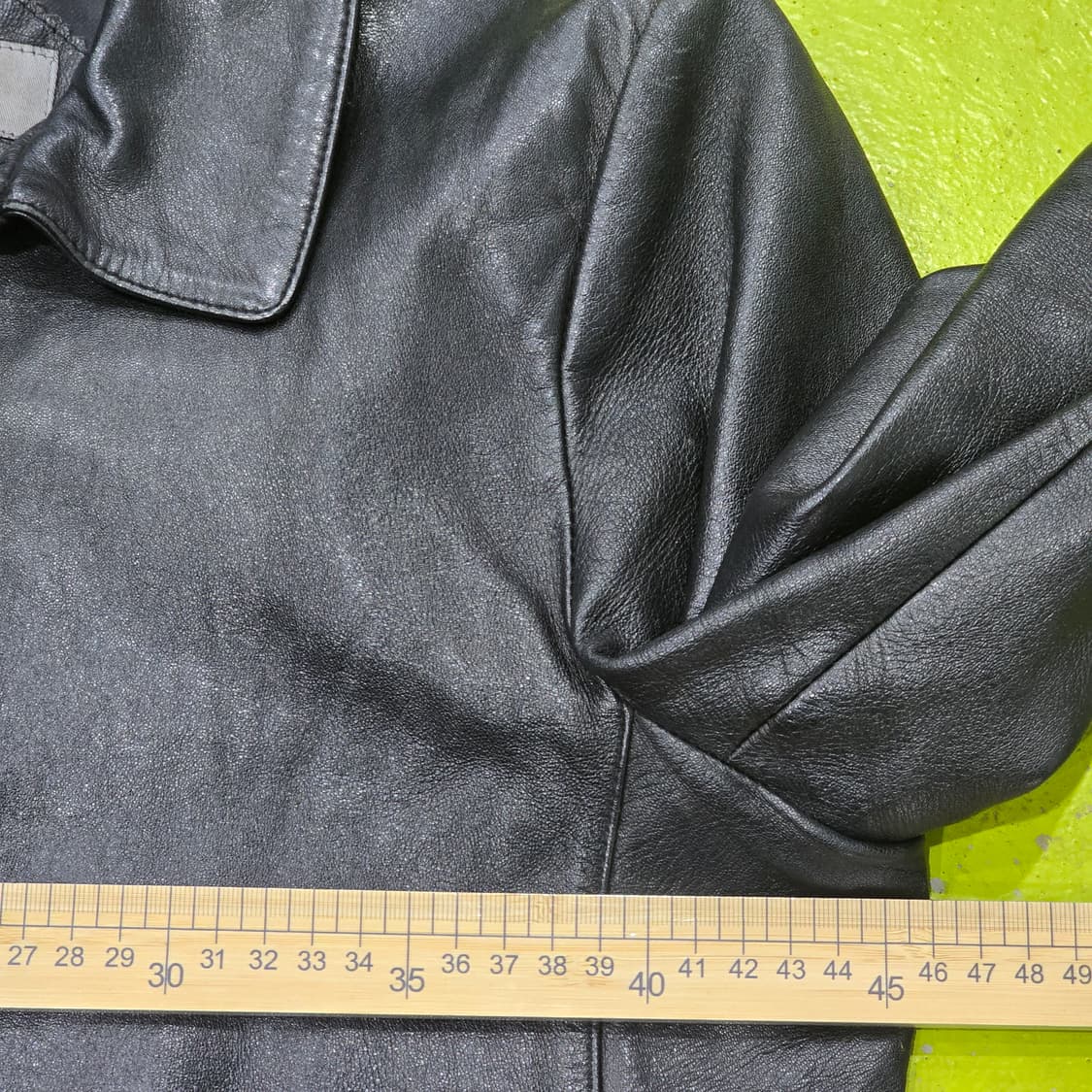 Avelino 블랙 가죽 자켓 상품이미지7