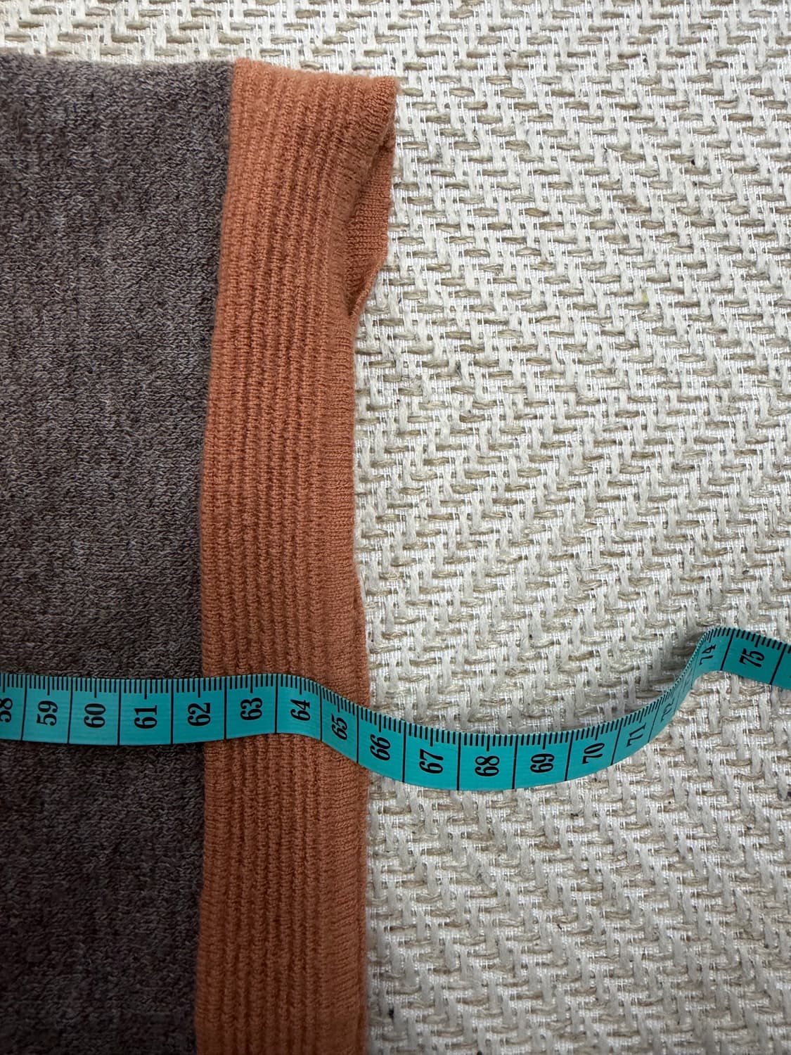 정품) 시스템 한섬 브라운 오렌지 스트라이프 니트 90F 상품이미지9