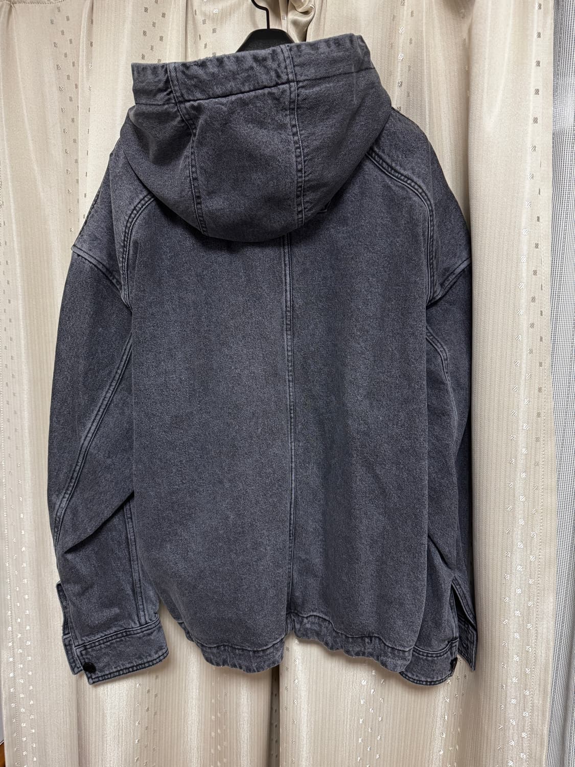 준지 데님후드 흑청 상품이미지2