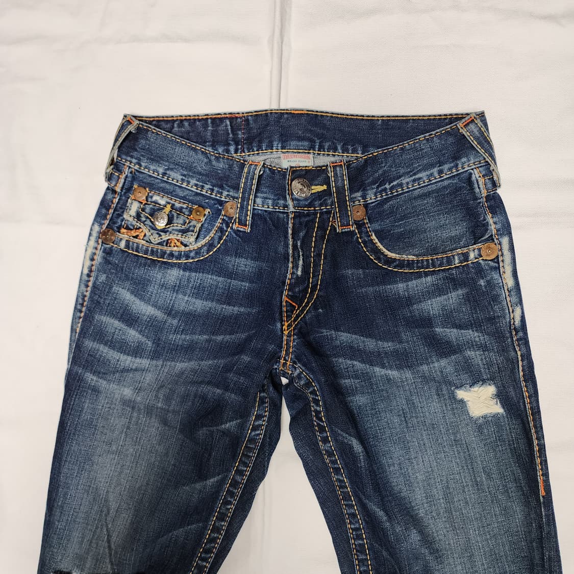 트루릴리젼 Y2k Rainbow Joey 스티치 부츠컷 팬츠 상품이미지6