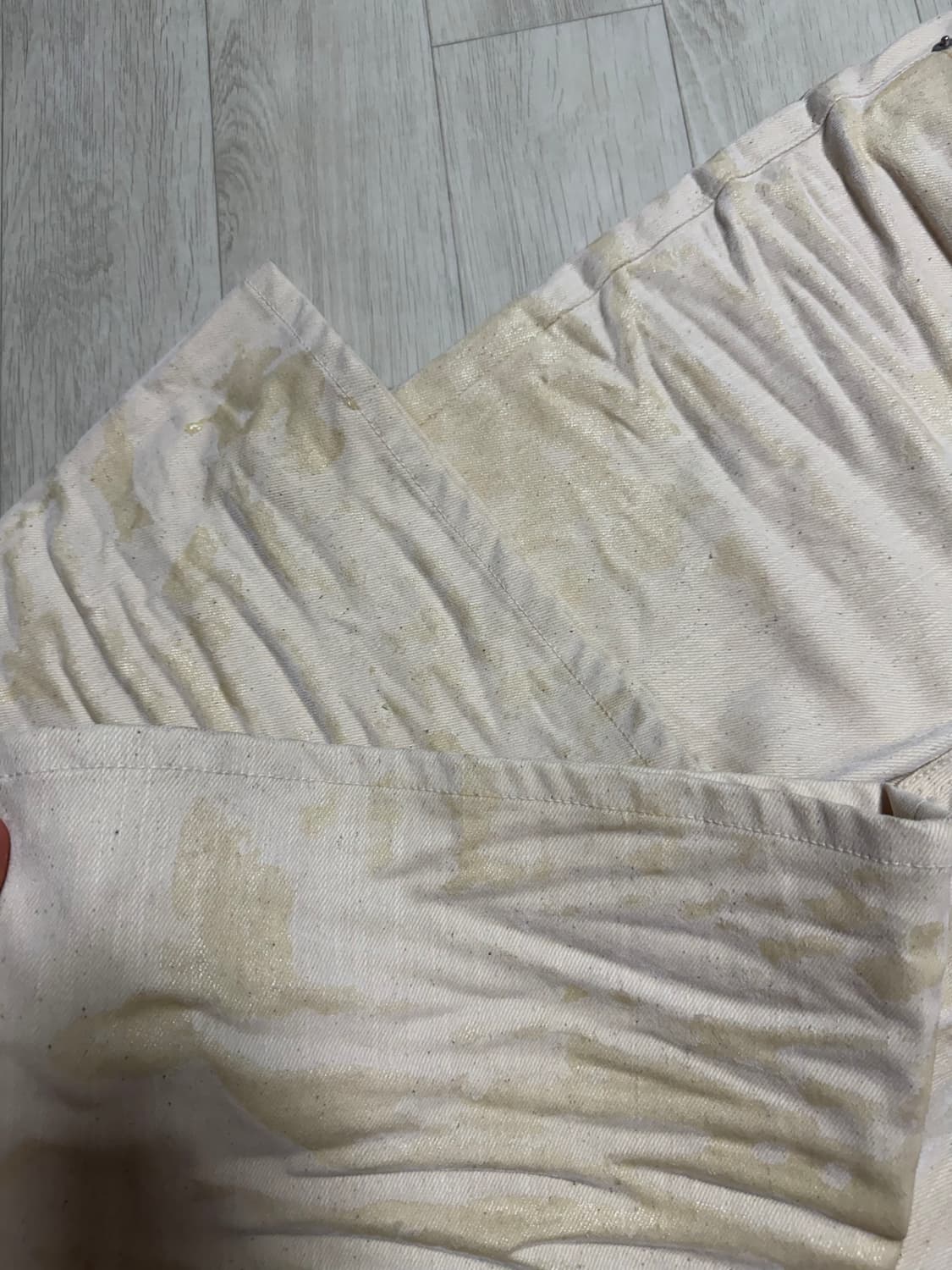 [2] 언더마이카 벨벳 플레어 바지 진 아이보리 상품이미지5