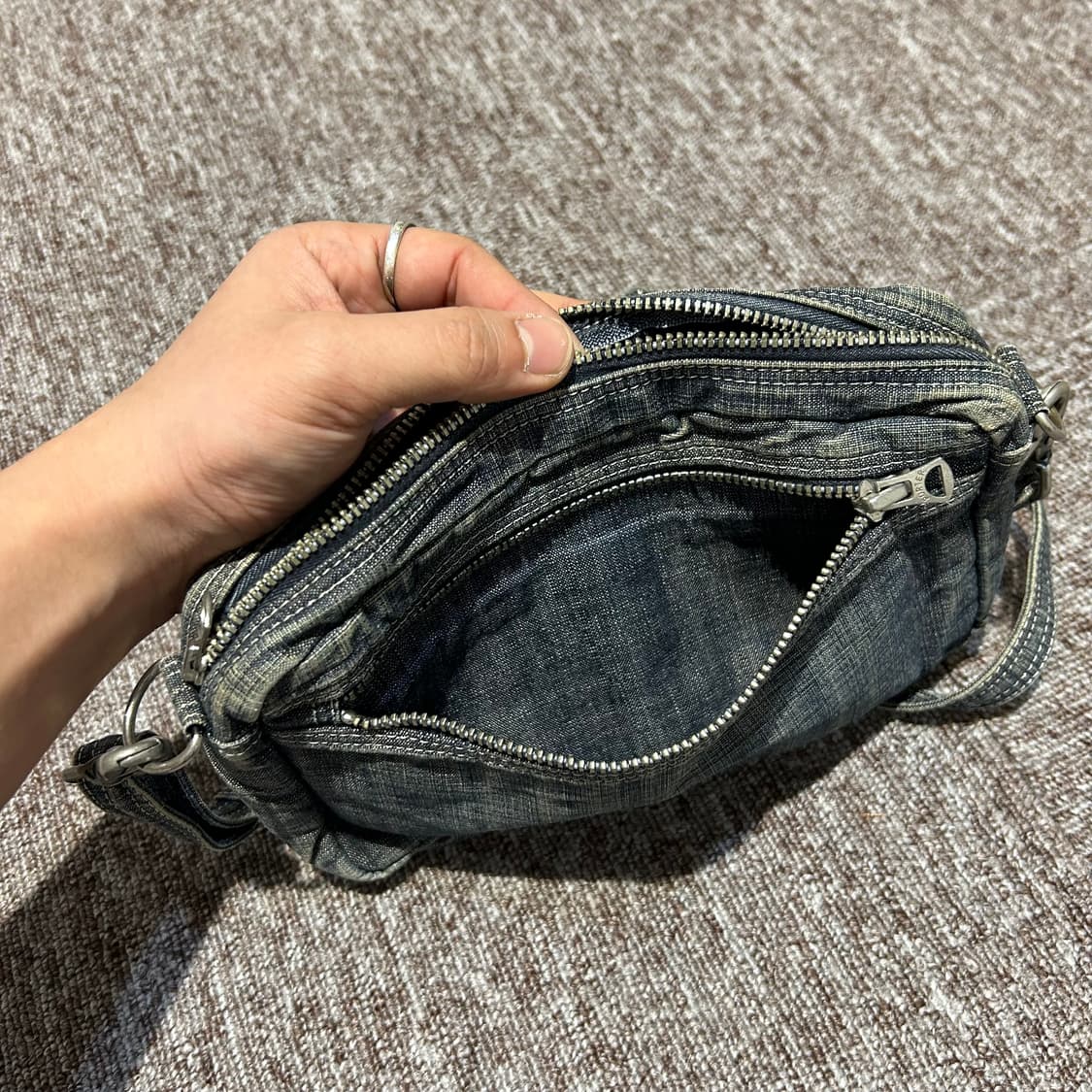 요시다 포터 코튼 데님 크로스백 숄더백 P26 상품이미지6