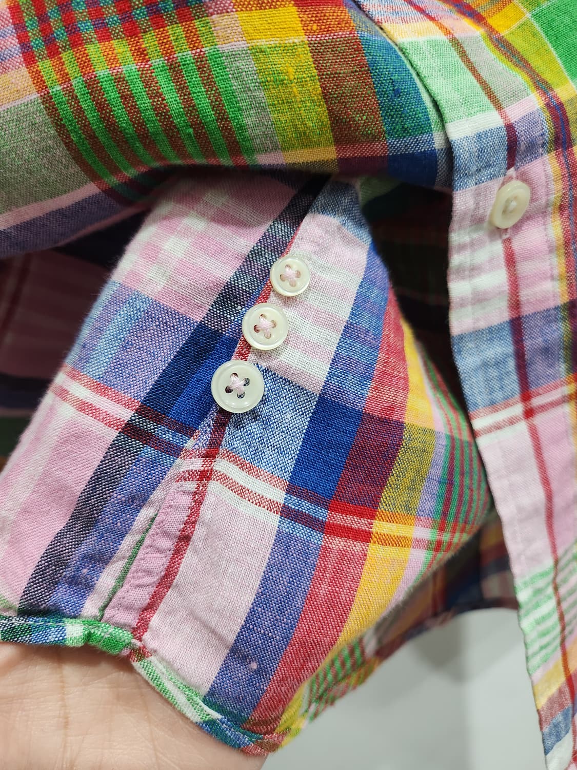 랄프로렌 커스텀핏 체크 셔츠 M 상품이미지4