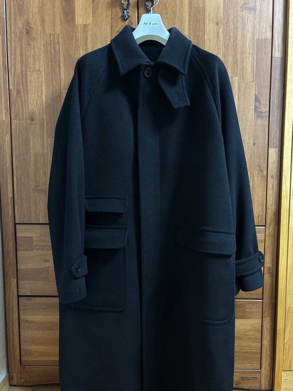 [L] 아트이프액츠 발마칸 코트 (블랙) 상품이미지1