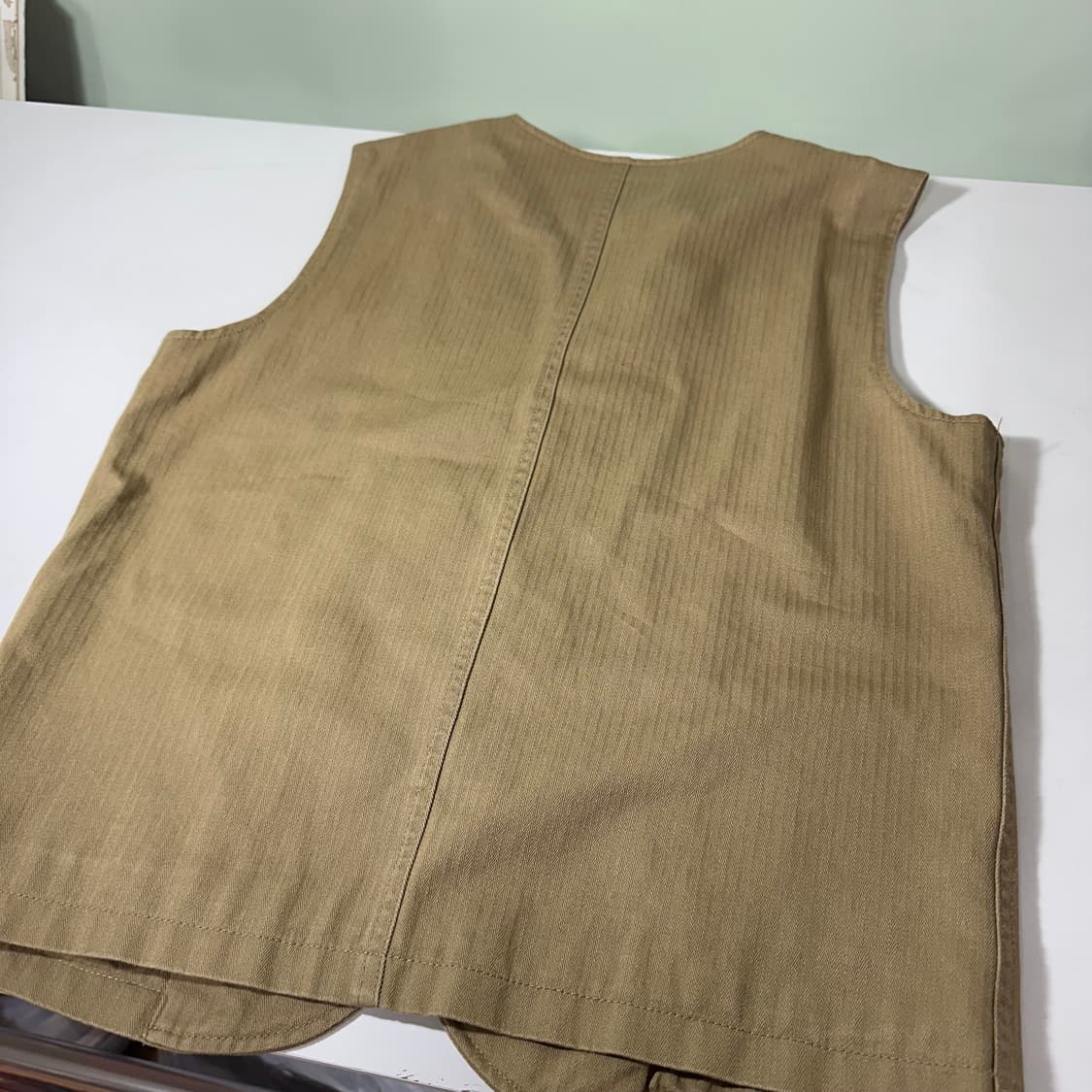 M 유니폼브릿지 딥베이지 워크웨어 코튼 베스트 상품이미지5