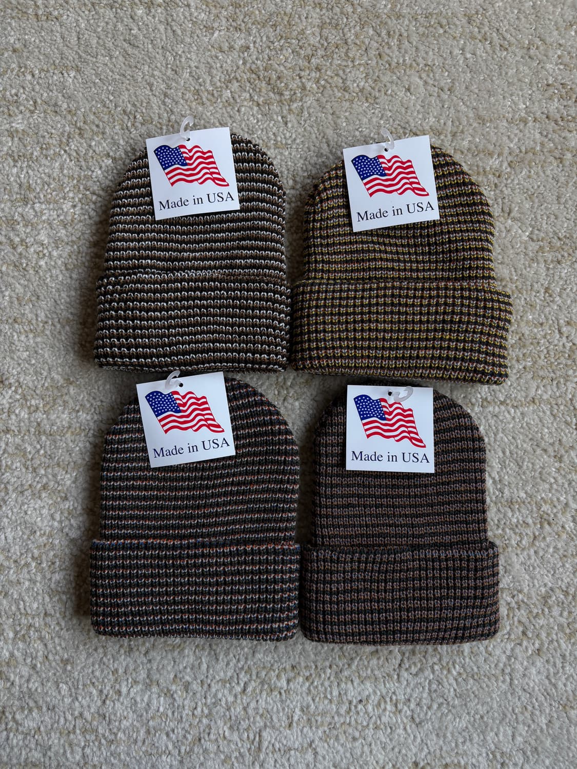 Artex MADE U.S.A 니트 트위드 믹스 비니 모자 상품이미지3