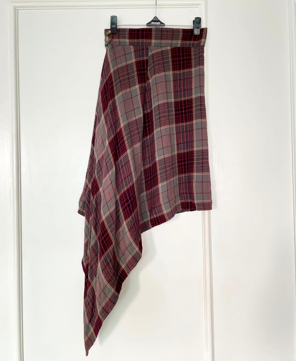 비비안웨스트우드 레드라벨 언발란스 비대칭 체크 스커트 치마 상품이미지3