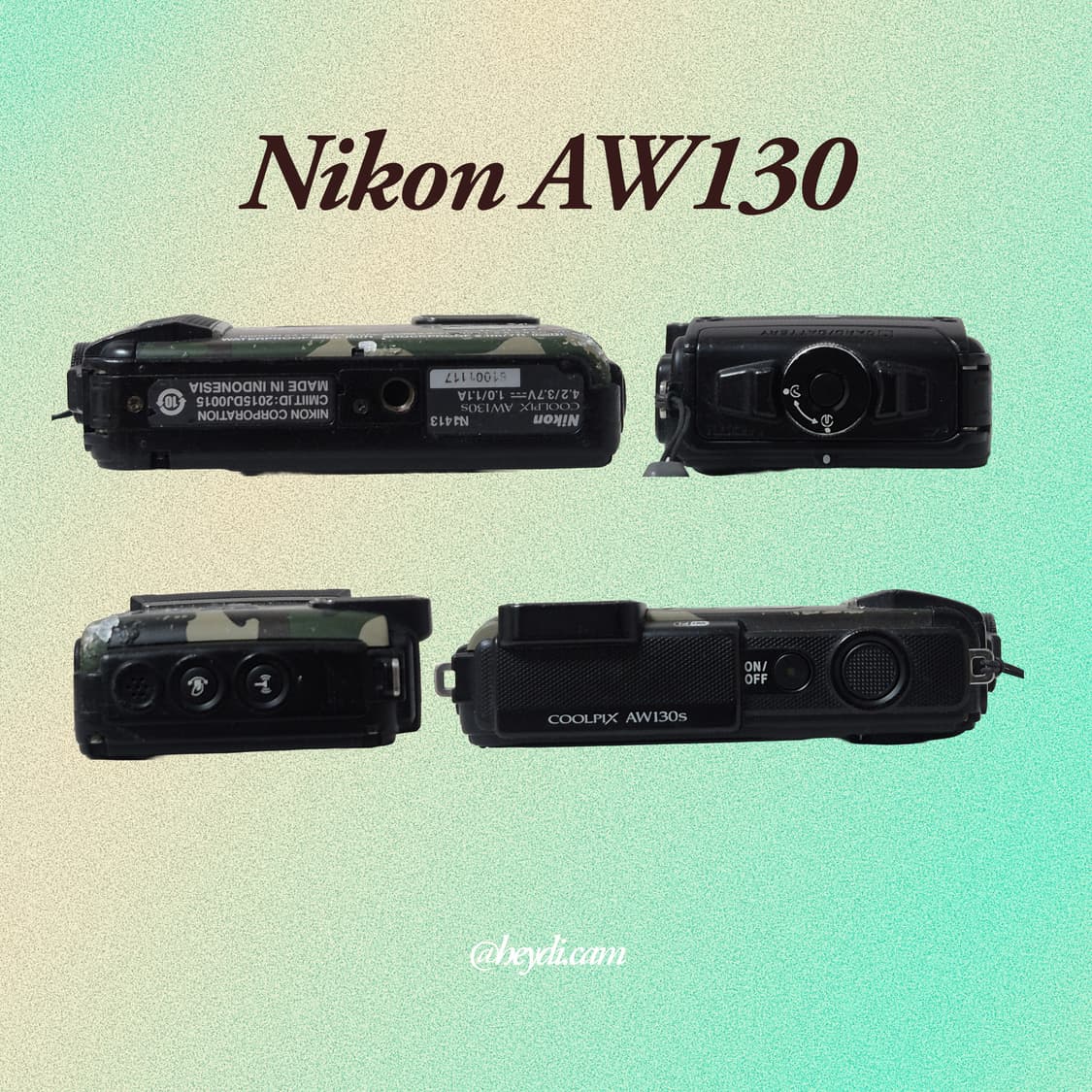 (희귀매물)니콘 쿨픽스 aw130 카모플라쥬 Nikon aw130 상품이미지3