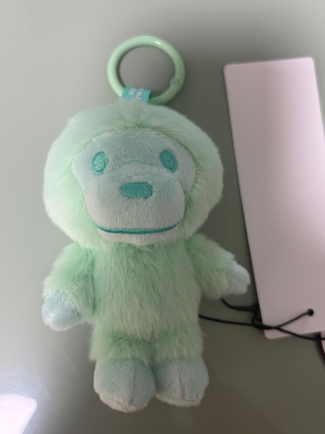 베이비 마일로 퍼 플러시 인형 키체인 그린 민트 상품이미지3