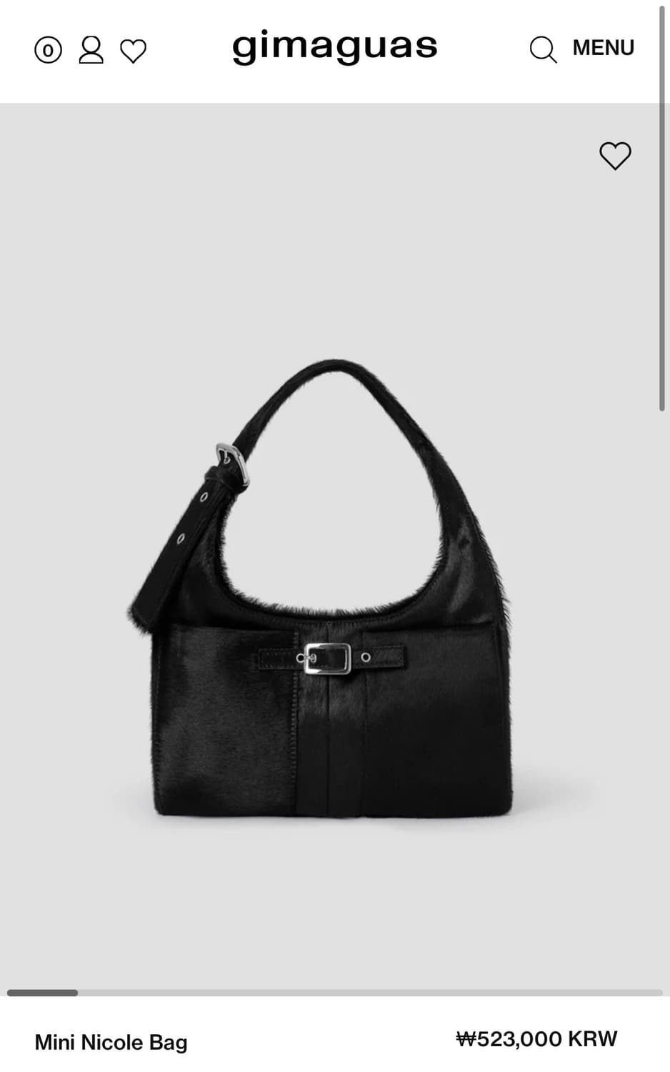 기마구아스 Mini Nicole 미니 니콜 백/블랙 송치 상품이미지9