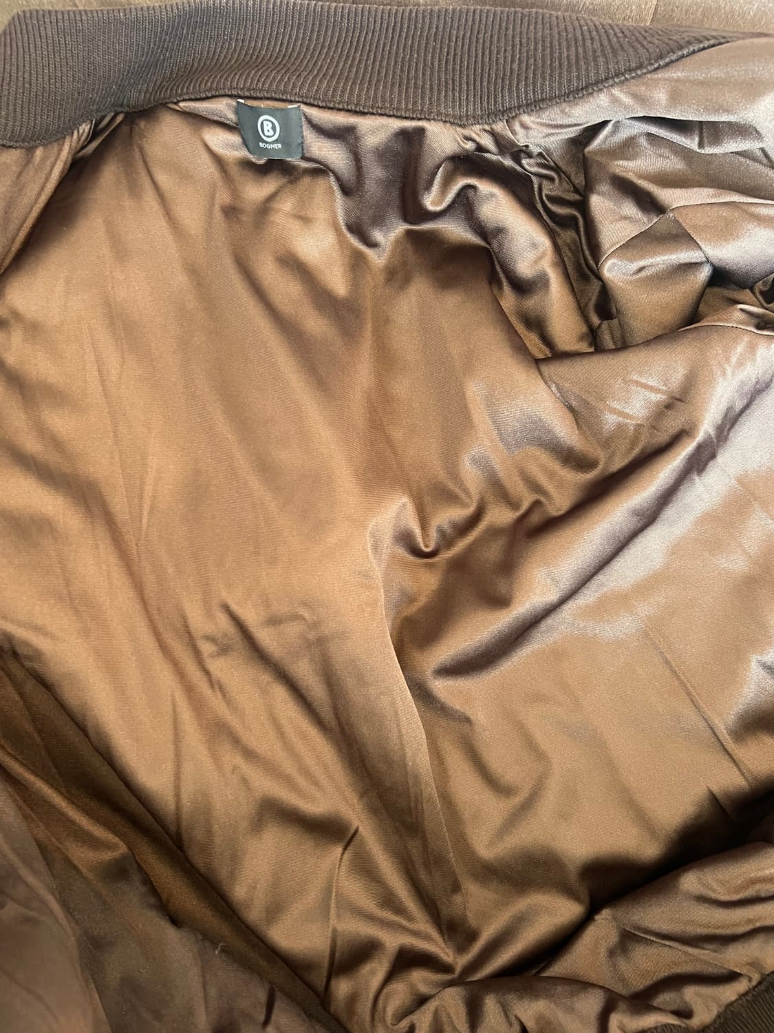 보그너 남성 브라운 골프 울방풍집업점퍼  상품이미지4