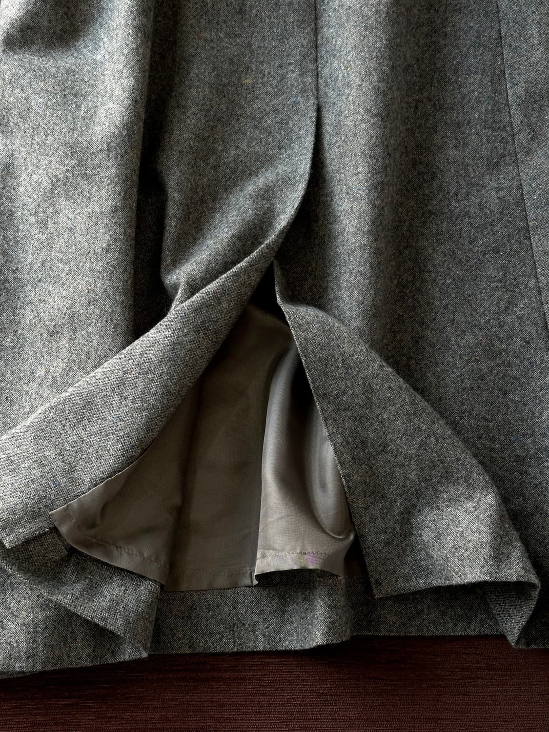 Tweed fabric panel loose skirt 상품이미지3