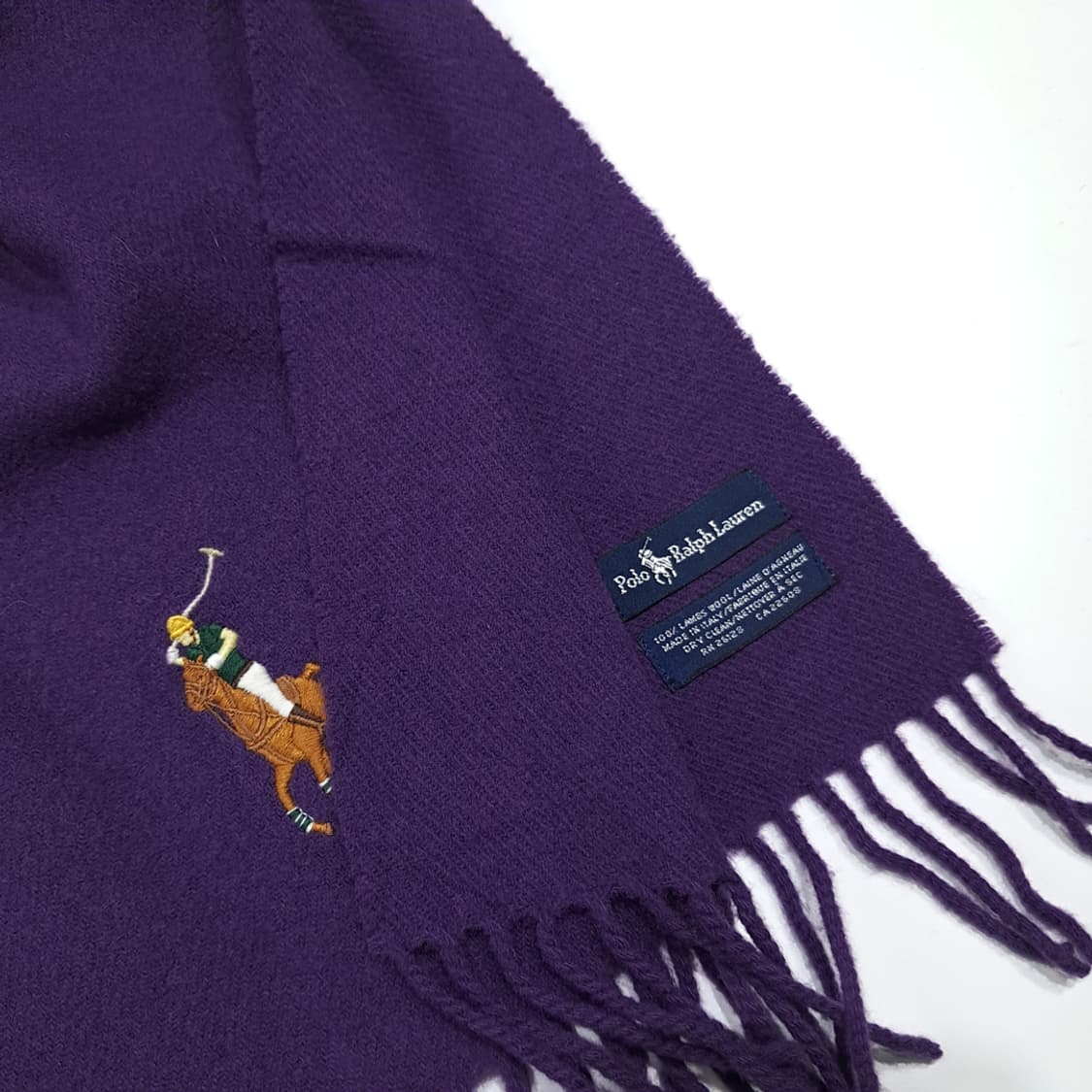 MX600 폴로 90s 이태리판 램스울 멀티포니 퍼플 머플러 목도리 상품이미지6