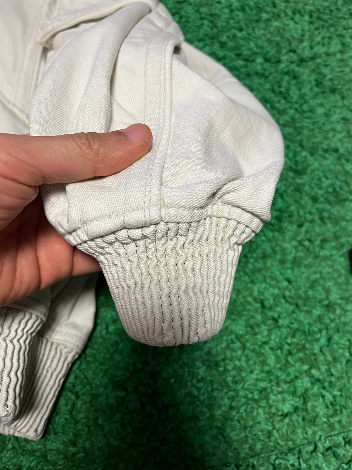 송지오옴므 시그니처 크림진 후드 MA-1 점퍼 상품이미지8