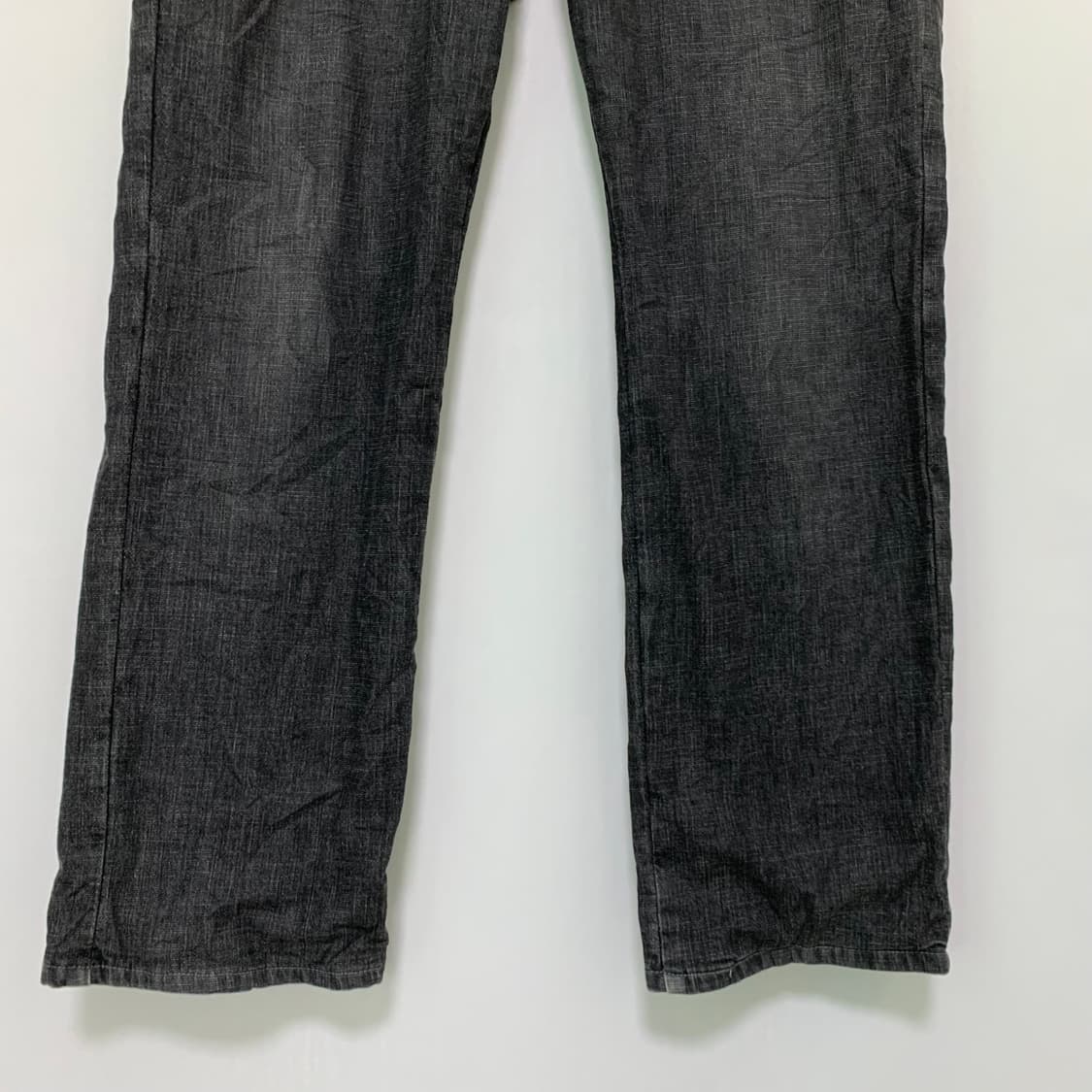 에드윈 남성 빈티지 흑청 블랙 데님 팬츠 기모 청바지 36인치 상품이미지3
