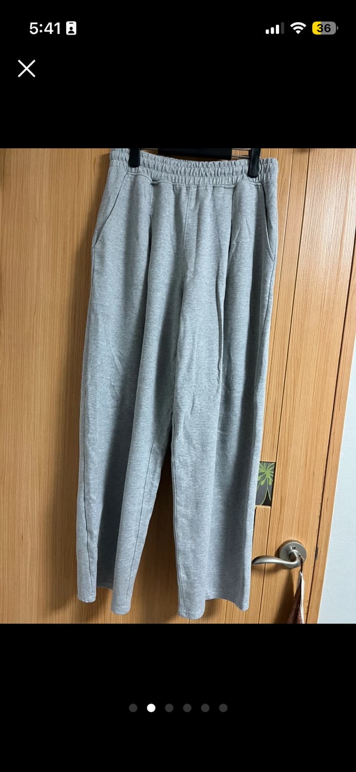 제로 원턱 스웨트 팬츠 그레이 L 상품이미지3