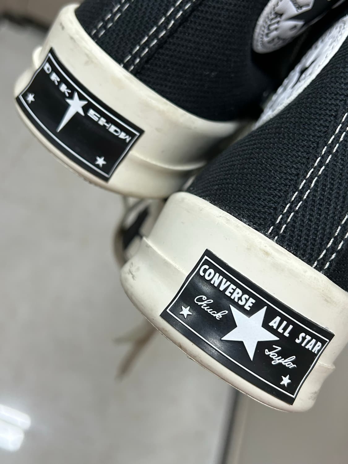 (새상품) 컨버스 릭오웬스 하이 다크스타 스니커즈  240(박스없음) 상품이미지6