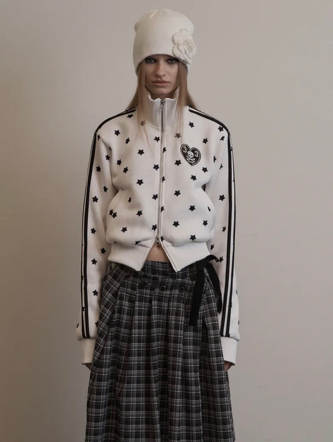 셋업이엑스이 후드집업 화이트 상품이미지1