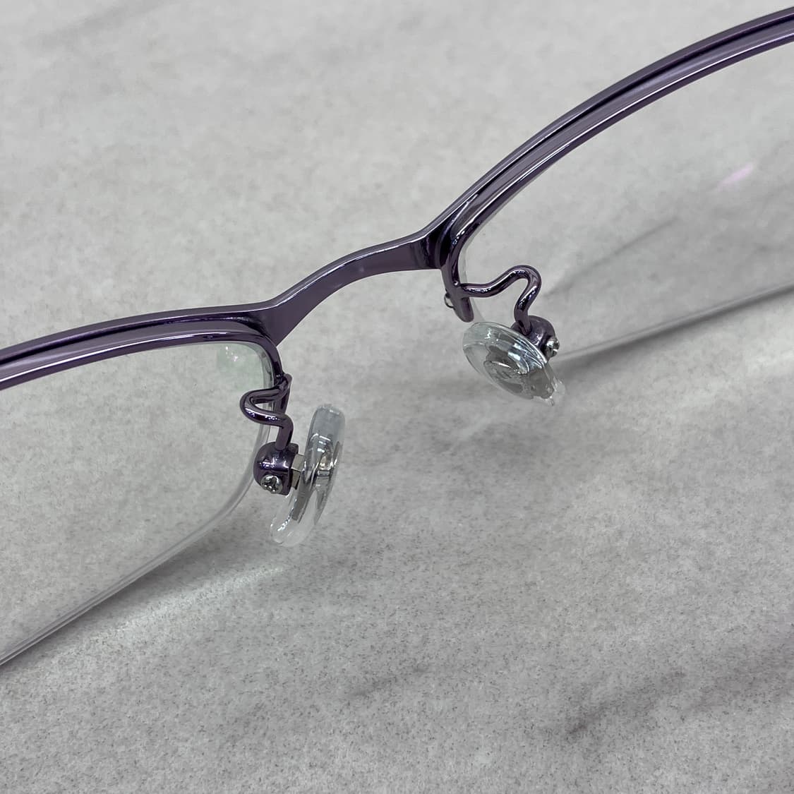 C75 RUDIA 바이올렛 브로우 스퀘어 반무테 안경 상품이미지4